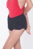 Pull-on Board Shorts with Criss-Cross Side Detail