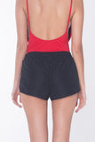 Pull-on Board Shorts with Criss-Cross Side Detail