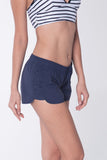 Pull-on Board Shorts with Criss-Cross Side Detail
