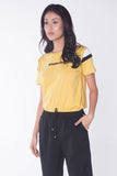 Relaxed Fit Tee With Cut & Sew Panel