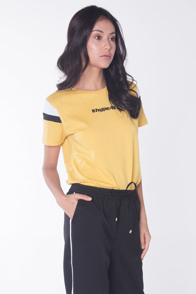 Relaxed Fit Tee With Cut & Sew Panel