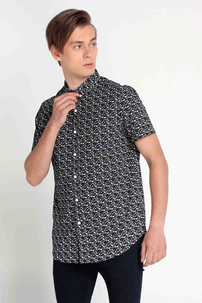 Poplin Shirt With All-Over Print