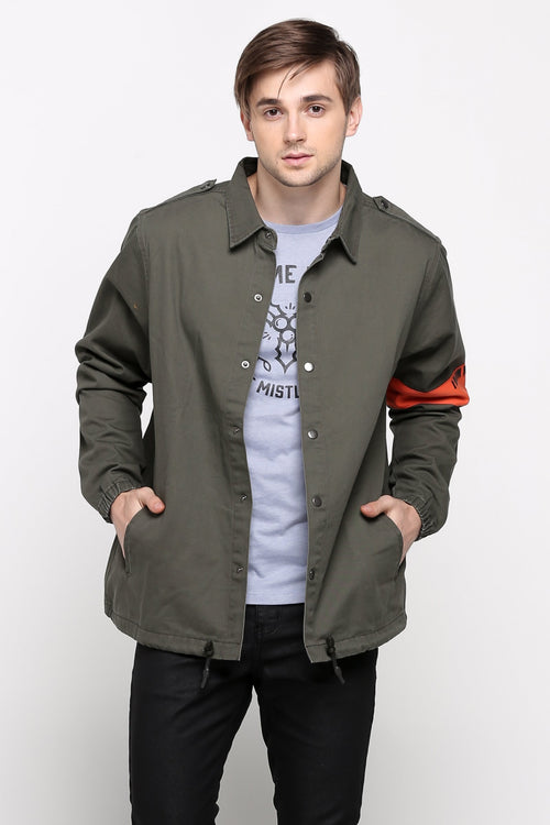 Twill Coach Jacket With Armband
