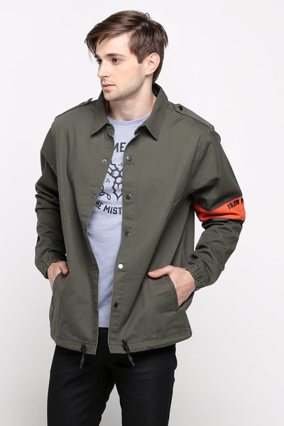 Twill Coach Jacket With Armband