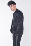 Printed Bomber Jacket With Pocket Detail