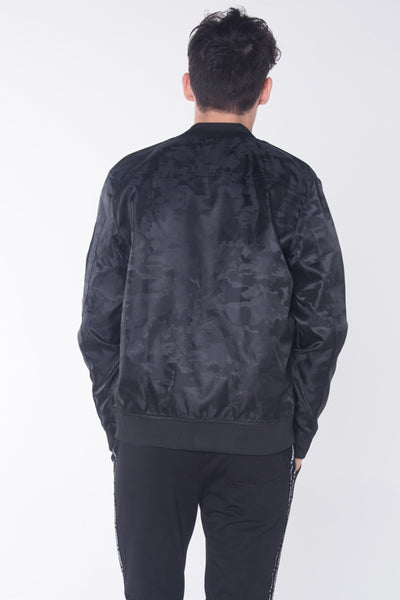 Printed Bomber Jacket With Pocket Detail