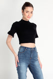 Semi Fit Tee With Ruffles