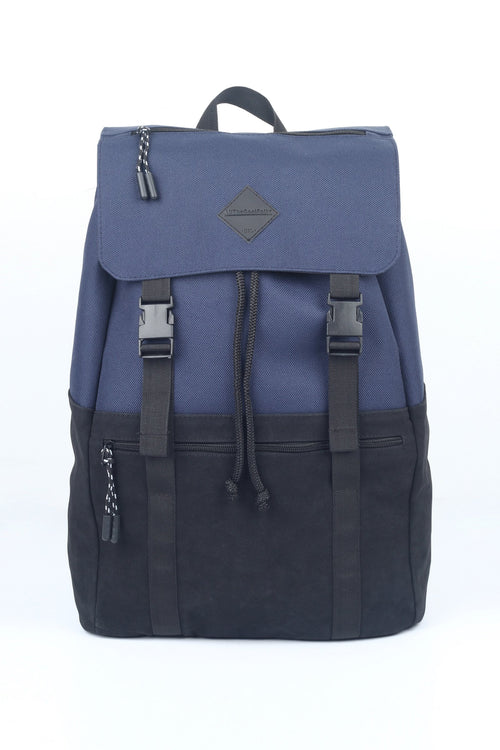 Synthetic Leather Backpack With Multiple Pockets