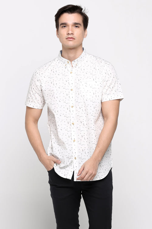 Poplin Shirt With All-Over Print