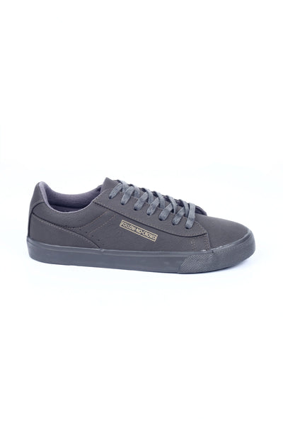 Synthetic Leather Lace-Up Sneakers