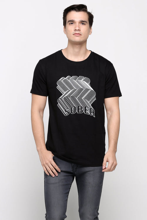 Semi Fit Tee With Graphic Print