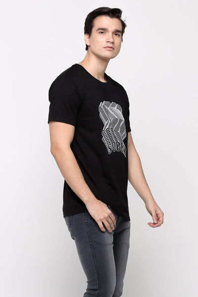 Semi Fit Tee With Graphic Print