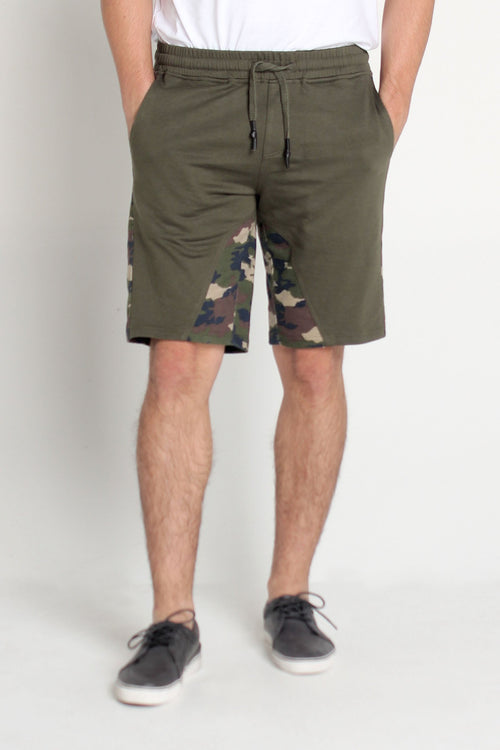 Knit Shorts With Cut And Sew Detail
