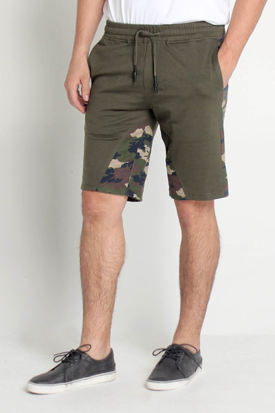 Knit Shorts With Cut And Sew Detail