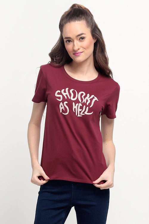 Semi Fit Tee With Graphic Print