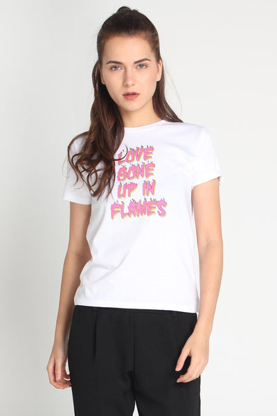 Relaxed Fit Tee With Graphic Print