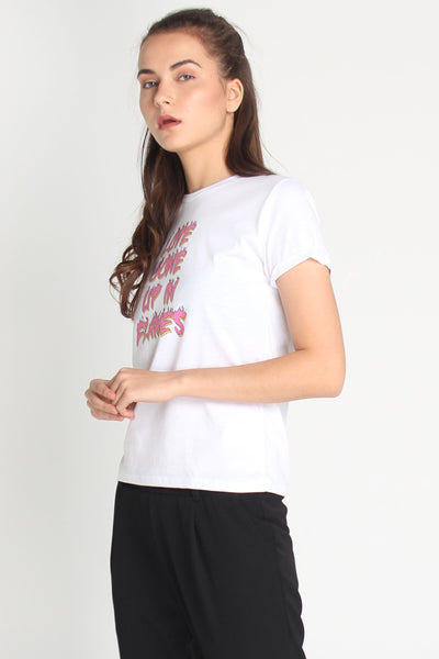 Relaxed Fit Tee With Graphic Print