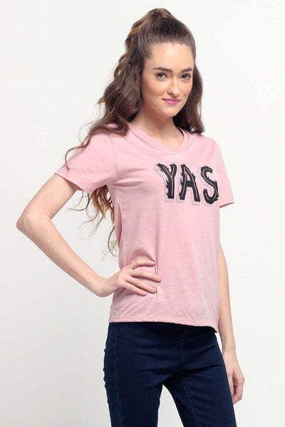 Semi Fit Tee With Graphic Print