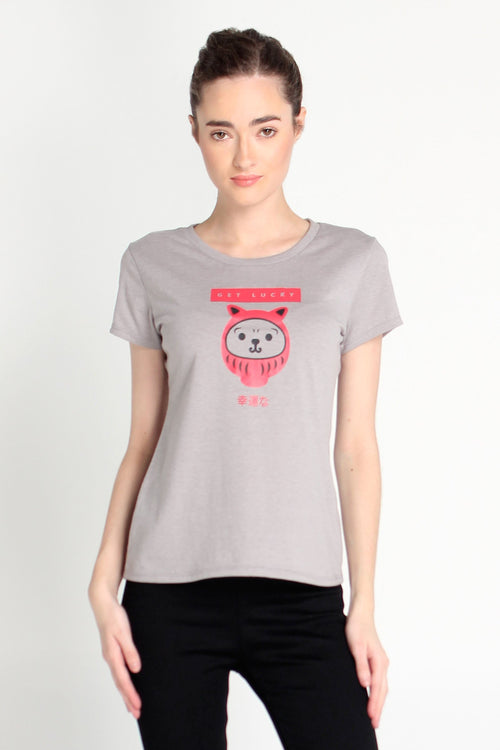 Semi Fit Tee With Graphic Print