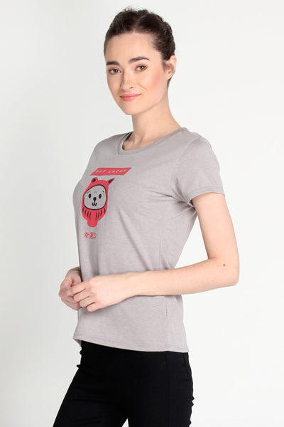 Semi Fit Tee With Graphic Print