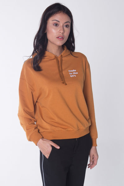 French Terry Hoodie With Embroidery