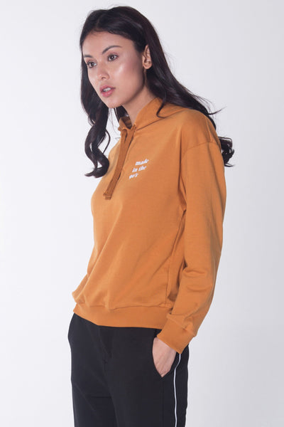 French Terry Hoodie With Embroidery