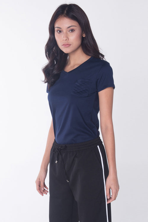 Semi Fit Tee With Pocket Detail