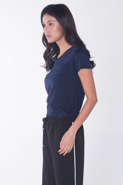 Semi Fit Tee With Pocket Detail