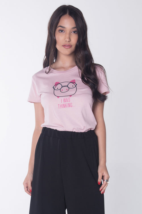 Pumped Up Tee With Graphic Print