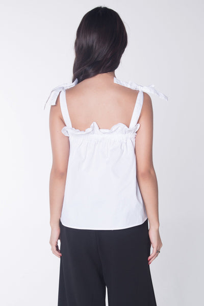 Semi Fit Tank Top With Knot Detail