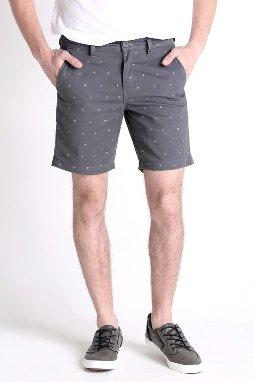 Printed Chino Shorts With Welt Pocket/s