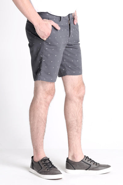 Printed Chino Shorts With Welt Pocket/s