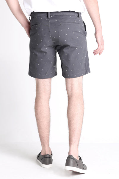 Printed Chino Shorts With Welt Pocket/s
