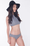 Striped Bikini With Contrast Trim