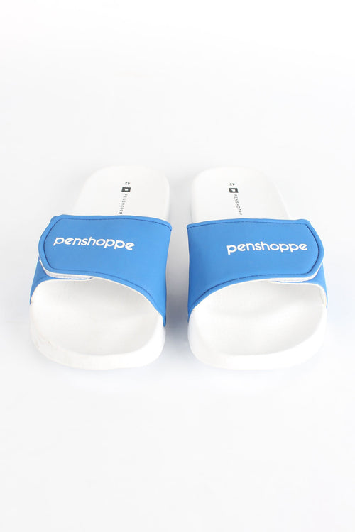 Penshoppe Old School - Men's Sliders With Print On Velcro Strap