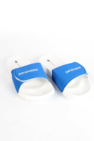 Penshoppe Old School - Men's Sliders With Print On Velcro Strap