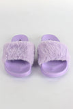 Slides with Faux Fur