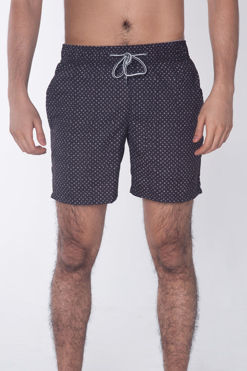 Modern Fit Board Shorts With Elasticized Waistband