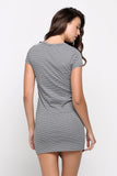 T-Shirt Dress with Overlap Front Detail