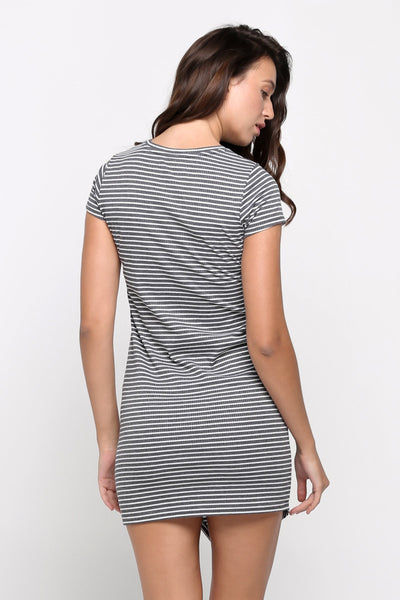 T-Shirt Dress with Overlap Front Detail