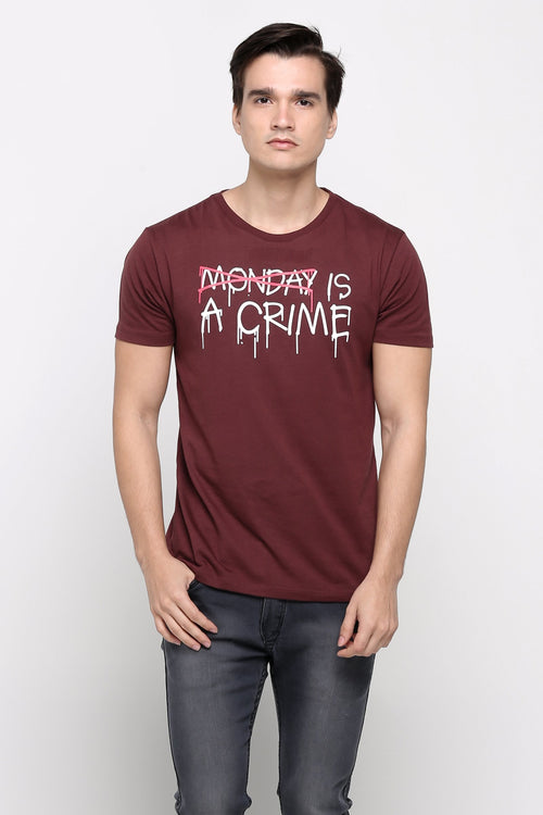 Semi Fit Tee With Graphic Print
