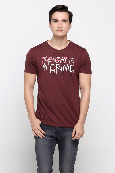 Semi Fit Tee With Graphic Print