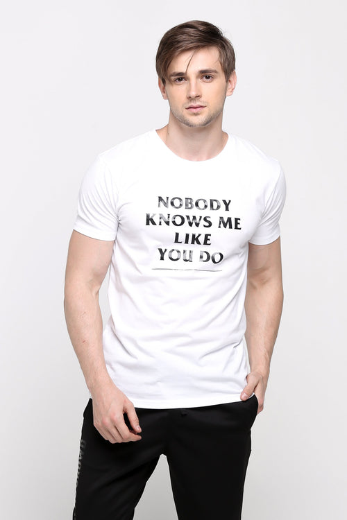 Semi Fit Tee With Graphic Print