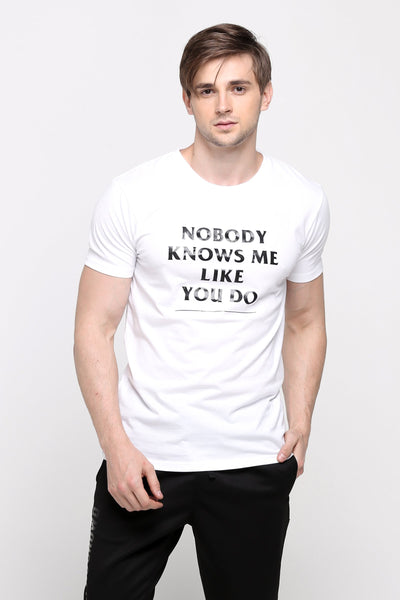Semi Fit Tee With Graphic Print