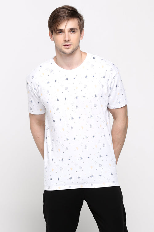 Relaxed Fit Tee With All-Over Print