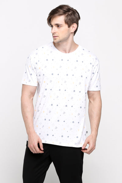 Relaxed Fit Tee With All-Over Print