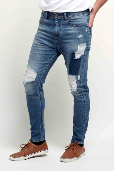 Carrot Fit Ripped Jeans