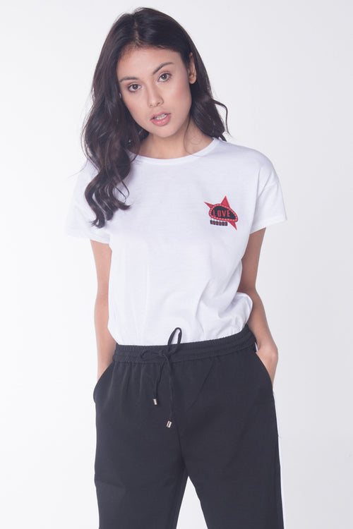Pumped Up Tees - Boxy Tee With Graphic Print