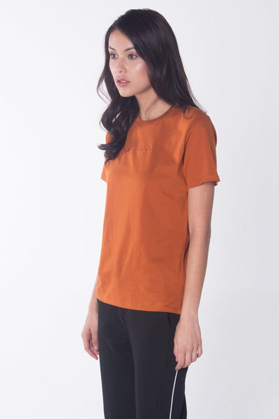 Semi Fit Tee With Embroidery