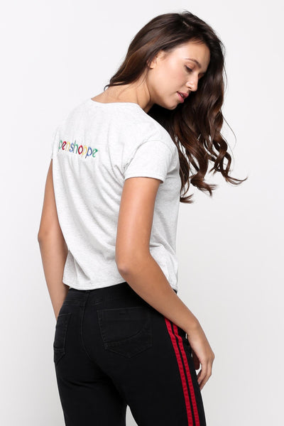 Penshoppe Old School - Boxy Tee With Embroidery
